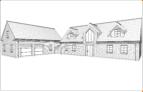 Perspektive Haus und Garage