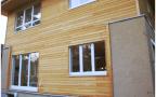 Neue Holzbauwand im Erdgeschoss